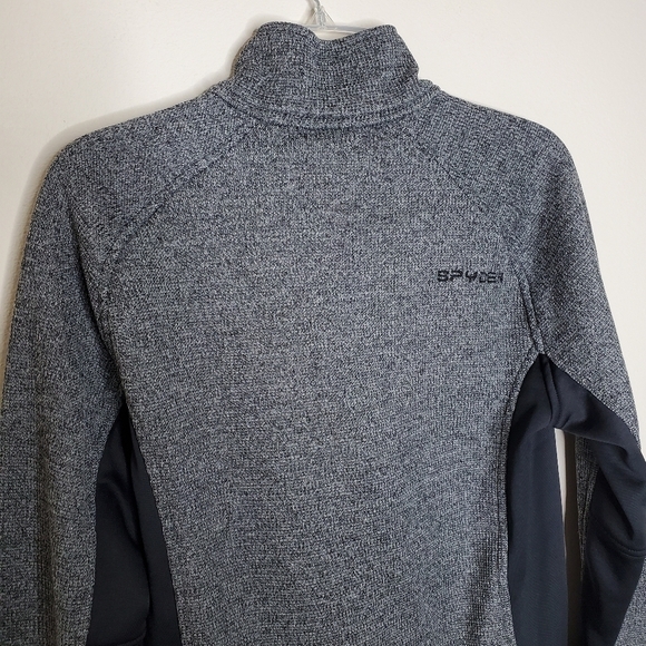 Spyder Outbound Black Fleece Lined Half Zip Pullover Sweatshirt - Picture 7 of 11
